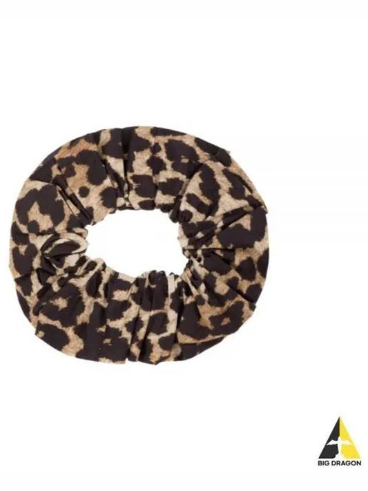 Leopard Cotton Scrunchie Brown - GANNI - BALAAN 2