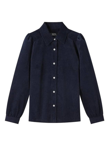 Margo Long Sleeve Shirt Dark Navy Blue - A.P.C. - BALAAN 1