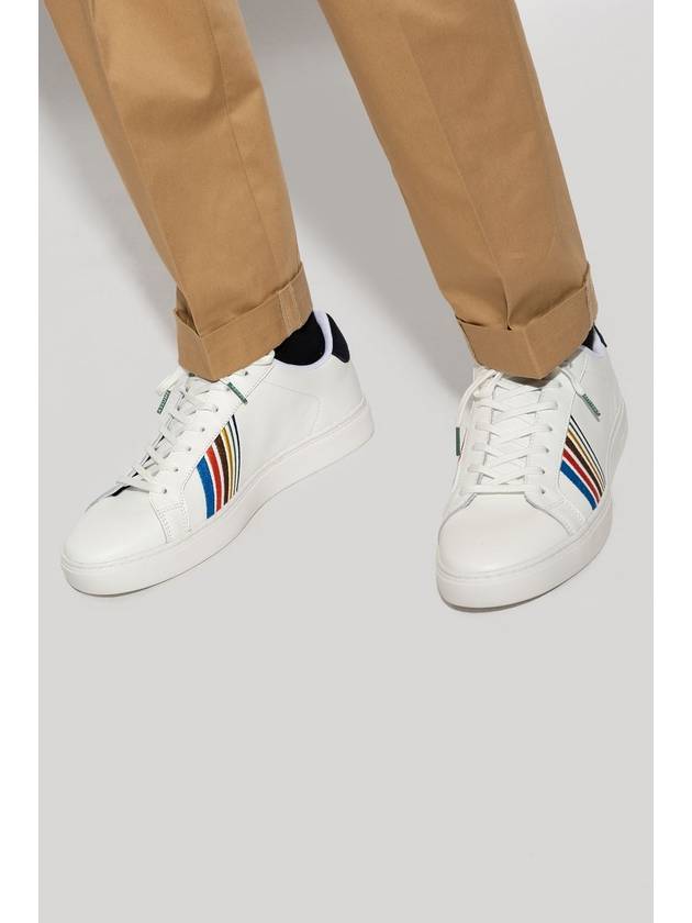 Rex Sports Striped Leather Low Top Sneakers White - PAUL SMITH - BALAAN 3