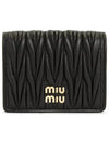 Matelasse Leather Half Wallet Black - MIU MIU - BALAAN 2