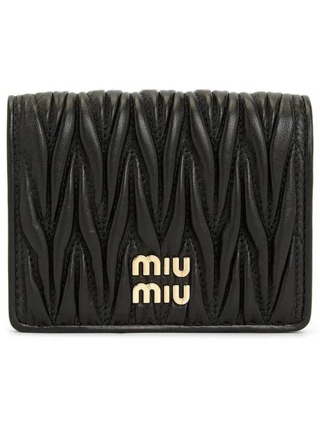 Matelasse Leather Half Wallet Black - MIU MIU - BALAAN 2