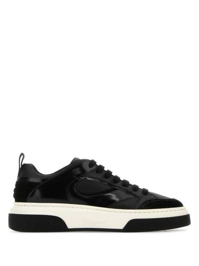 Casina Mix Low Top Sneakers Black - SALVATORE FERRAGAMO - BALAAN 2