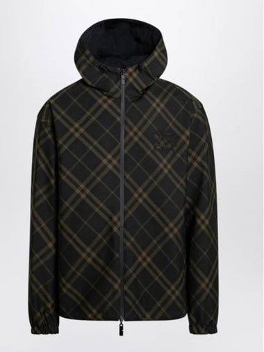 Reversible Check Hooded Jacket Shadow - BURBERRY - BALAAN 1