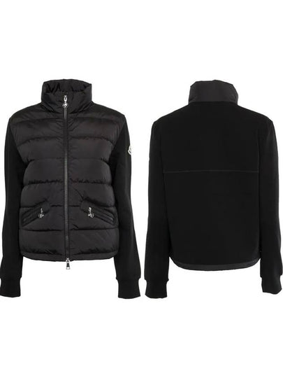 Women's Padding Zip-Up Sweatshirt Black - MONCLER - BALAAN 2