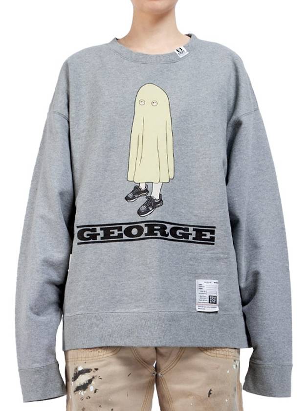 George Printed Sweatshirt Grey - MAISON MIHARA YASUHIRO - BALAAN 1