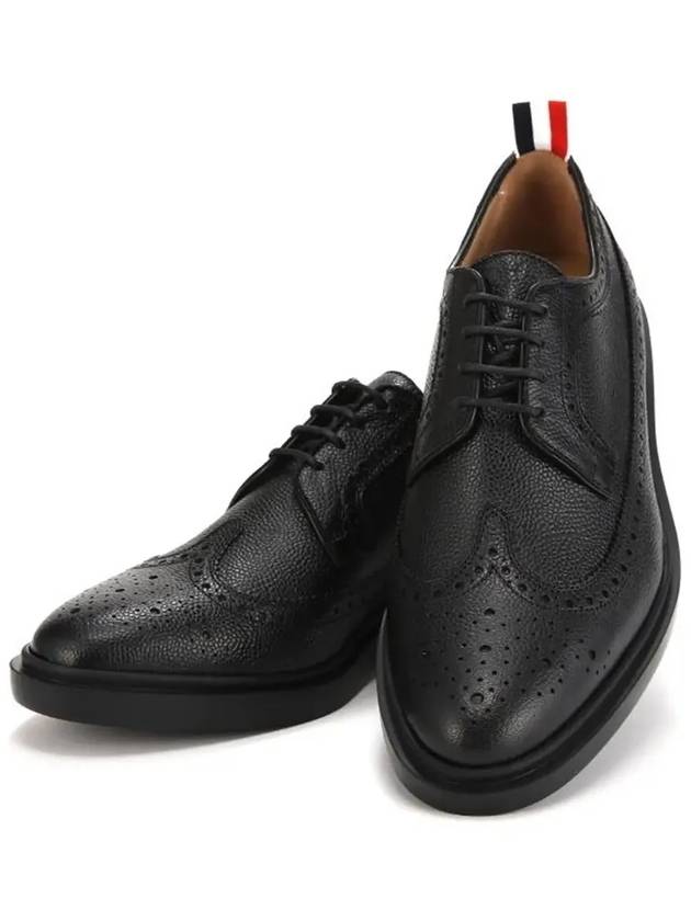 Men's Classic Long Wing Brogue Lace Up Brogue Shoes Black - THOM BROWNE - BALAAN 6