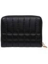 Lola Zipper Quilted Leather Half Wallet Black - BURBERRY - BALAAN 4