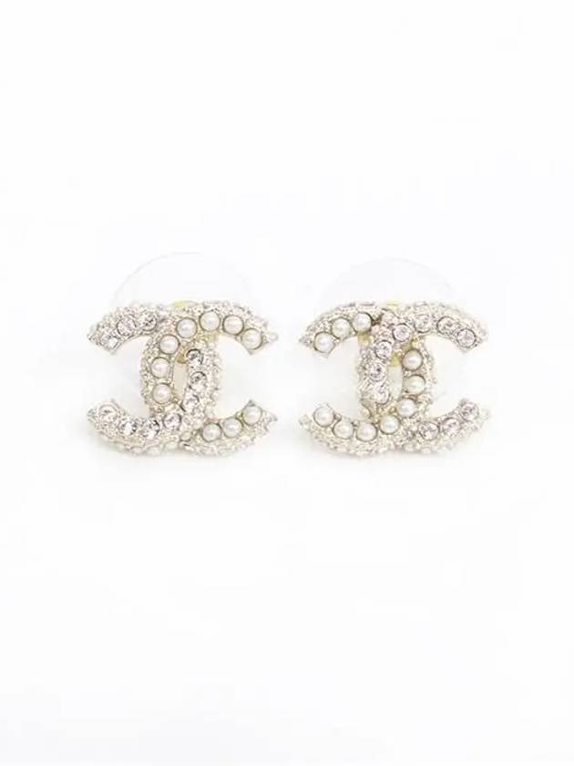 CC Logo Stone Pearl Earrings Gold - CHANEL - BALAAN 3