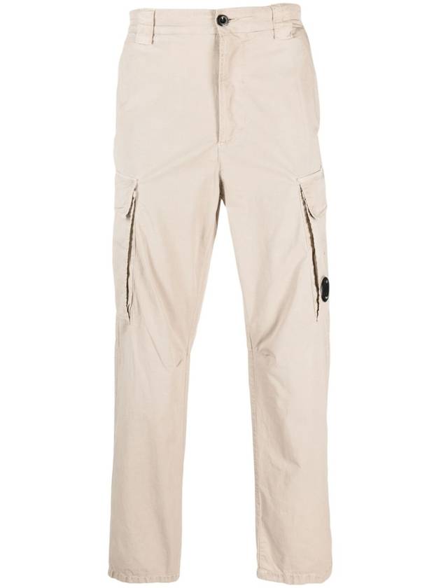 Twill Stretch Lens Cargo Straight Pants Beige - CP COMPANY - BALAAN 2