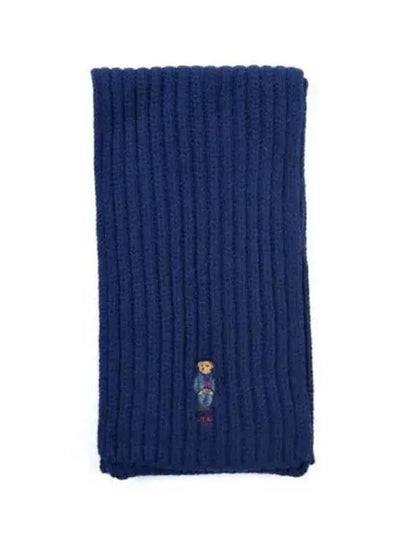 Bear Logo Muffler Blue - POLO RALPH LAUREN - BALAAN 2