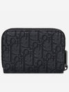 Zipper Jacquard Card Wallet Black - DIOR - BALAAN 5