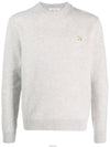 Baby Fox Patch Regular Knit Top Light Grey Melange - MAISON KITSUNE - BALAAN 2