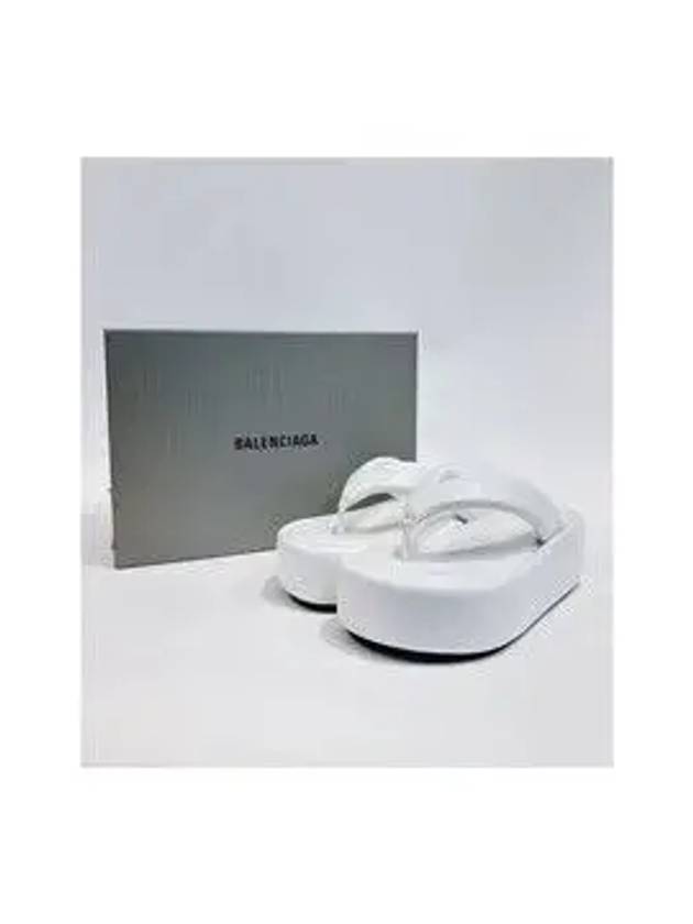 Women's Rise Thong Flip Flops White - BALENCIAGA - BALAAN 8