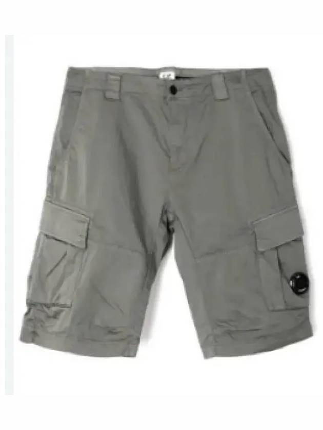 Stretch Satin Cargo Shorts Green - CP COMPANY - BALAAN 2