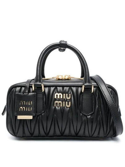 Arcadie Matelasse Nappa Leather Tote Bag Black - MIU MIU - BALAAN 2