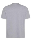 Embroidered Logo Short Sleeve Polo Shirt Grey - BRUNELLO CUCINELLI - BALAAN 3