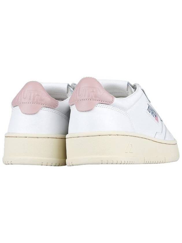 Medalist Pink Tab Leather Low Top Sneakers White - AUTRY - BALAAN 6