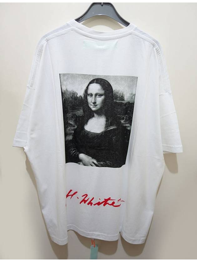 Mona Lisa Print Mega Overfit T-Shirt OMAA066S191850050110 - OFF WHITE - BALAAN 6