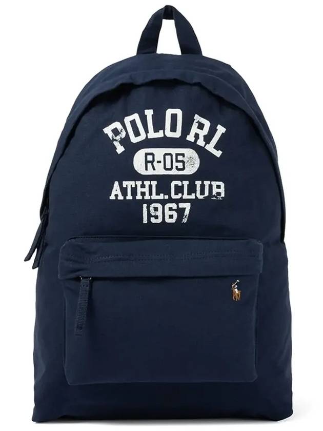 Logo Print Backpack Navy - POLO RALPH LAUREN - BALAAN 5