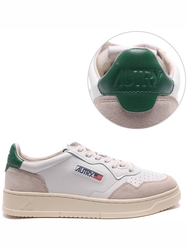 Men's Medalist Leather Low Top Sneakers Green Tab - AUTRY - BALAAN 2