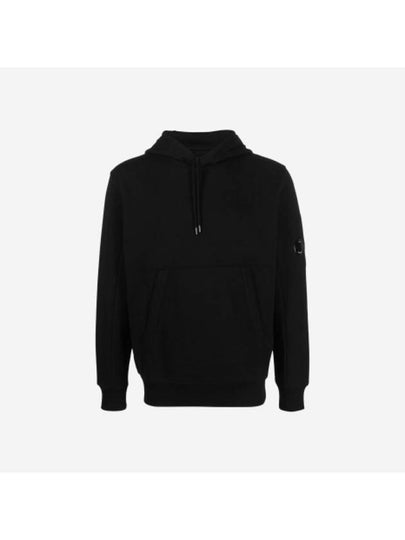 Logo Patch Drawstring Hoodie Black - CP COMPANY - BALAAN 2