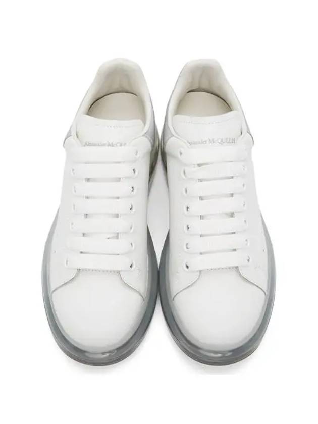 Bubble platform sole gray scotch logo heel tab leather sneakers - ALEXANDER MCQUEEN - BALAAN 5