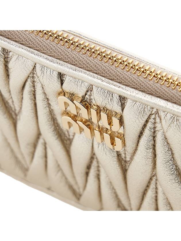 Matelasse Leather Card Wallet Pyrite - MIU MIU - BALAAN 7