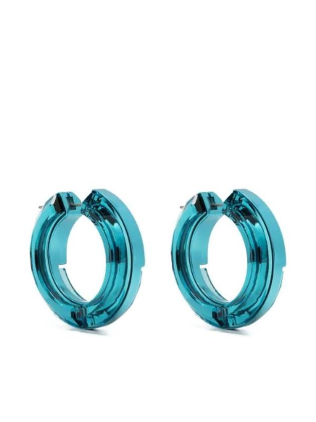 Lucent Hoop Earrings Blue - SWAROVSKI - BALAAN 1