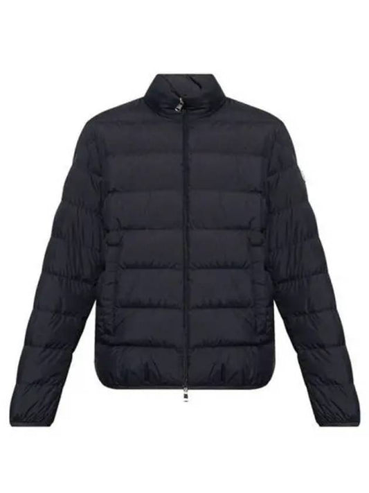 Baudy net logo patch down padded blue navy men s jacket 271633 - MONCLER - BALAAN 1