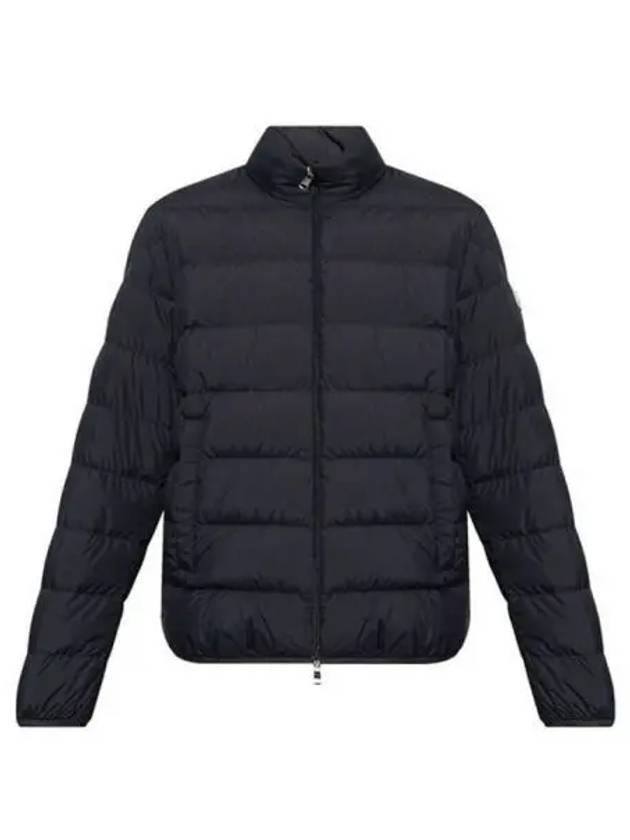 Baudy net logo patch down padded blue navy men s jacket 271633 - MONCLER - BALAAN 1