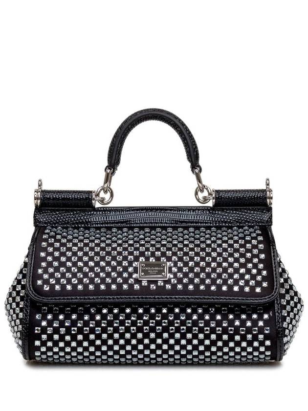 Sicily Crystal Small Tote Bag Black - DOLCE&GABBANA - BALAAN 2