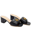 Double G Slide Sandal Heels Black - GUCCI - BALAAN 4