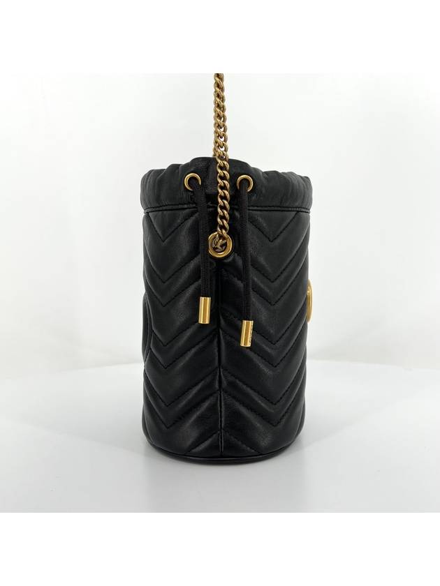 Matelasse GG Marmont bucket bag cross black - GUCCI - BALAAN 6