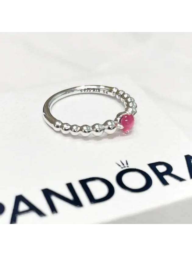 October Birthstone Bedded Ring Petal Pink - PANDORA - BALAAN 3