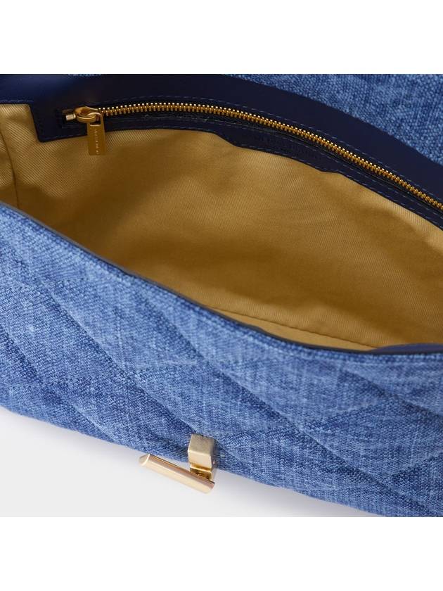 Grand Moon Bag - Vanessa Bruno - Linen - Blue - VANESSA BRUNO - BALAAN 4