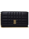 Lola Gold Logo Quilted Mini Cross Bag Black - BURBERRY - BALAAN 2