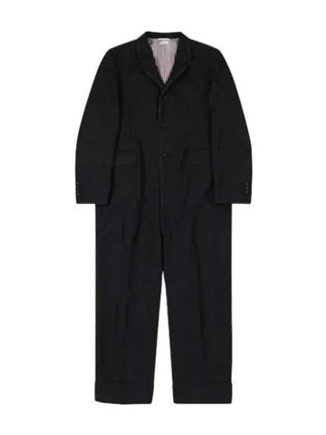 Fly Wool Mohair Tipping Sports Coat Jumpsuit Black - THOM BROWNE - BALAAN 1