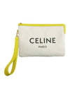 Logo Strap Small Pouch Bag White Yellow - CELINE - BALAAN 2