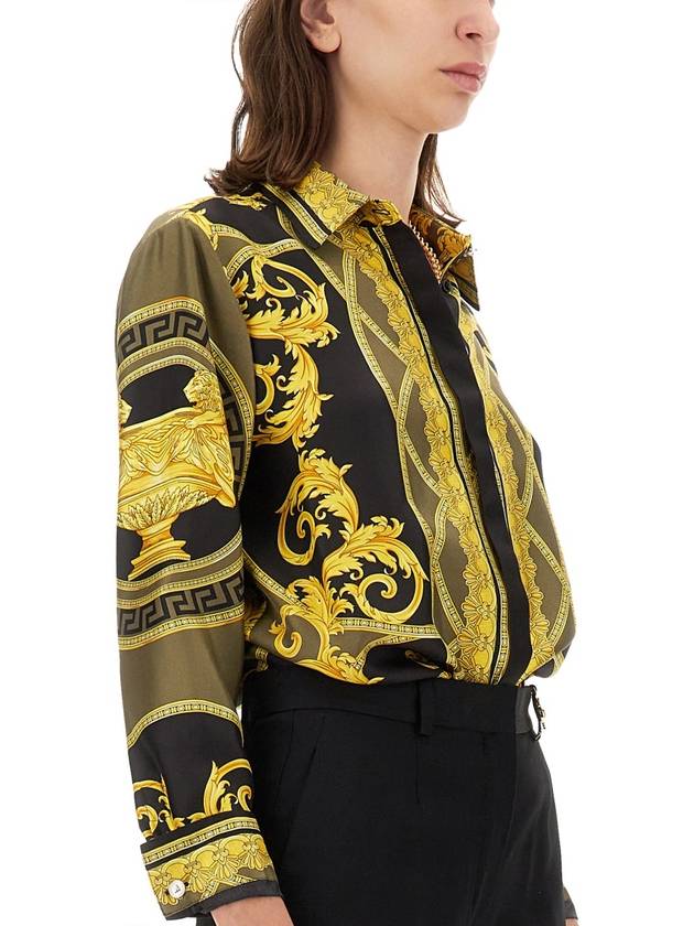 Shirt 10013601A11528 5BC60 BLACK DARK OLIVE GOLD - VERSACE - BALAAN 5