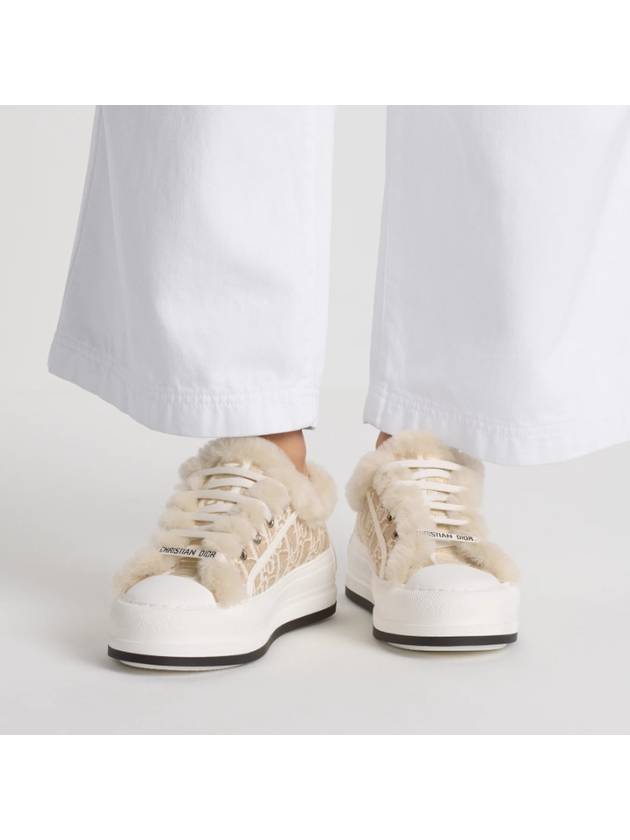 Walk'n'Dior Platform Low Top Sneakers Cotton Beige - DIOR - BALAAN 4