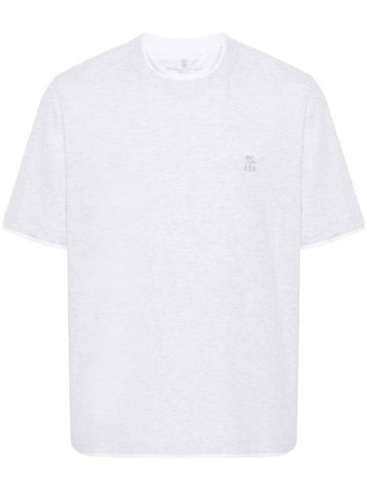 Cotton Short Sleeve T-Shirt White - BRUNELLO CUCINELLI - BALAAN 2