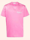 Men's Graffiti Logo Cotton Short Sleeve T-Shirt Pink - ALEXANDER MCQUEEN - BALAAN 2