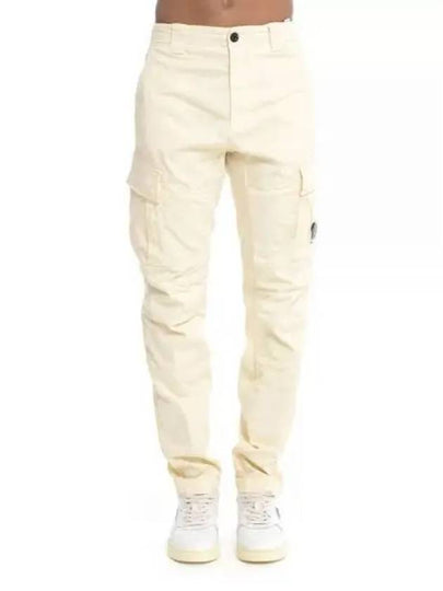 Stretch Sateen Ergonomic Lens Cargo Straight Pants Beige - CP COMPANY - BALAAN 2