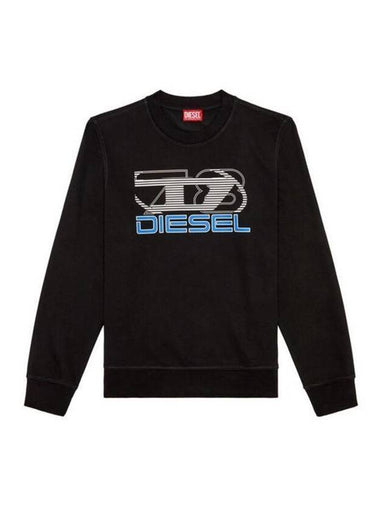 D Logo Cotton Sweatshirt Black - DIESEL - BALAAN 1