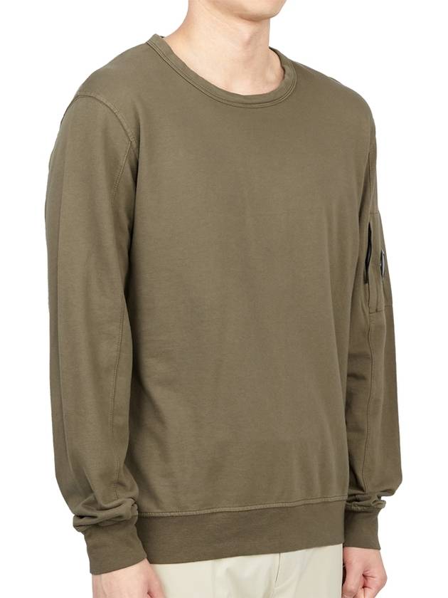 Lens Wappen Cotton Sweatshirt Brown - CP COMPANY - BALAAN 4