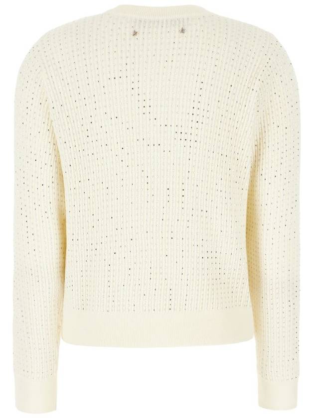 Crew neck knit top white - GOLDEN GOOSE - BALAAN 3