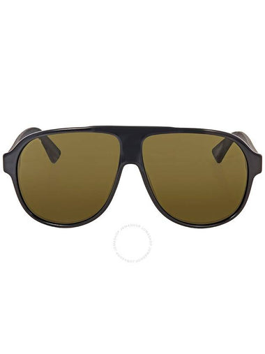 Gucci Green Pilot Men's Sunglasses GG0009S 001 59 - GUCCI - BALAAN 1