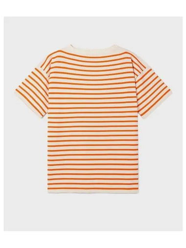 ANDERSEN Boatman short sleeve striped knit Orange - ANDERSEN-ANDERSEN - BALAAN 1