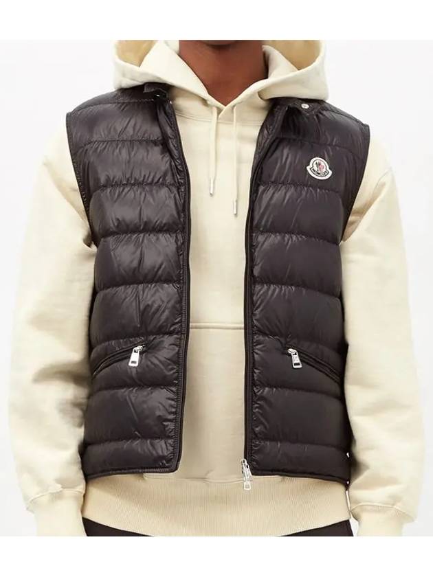 Gui Logo Patch Down Vest Black - MONCLER - BALAAN 2