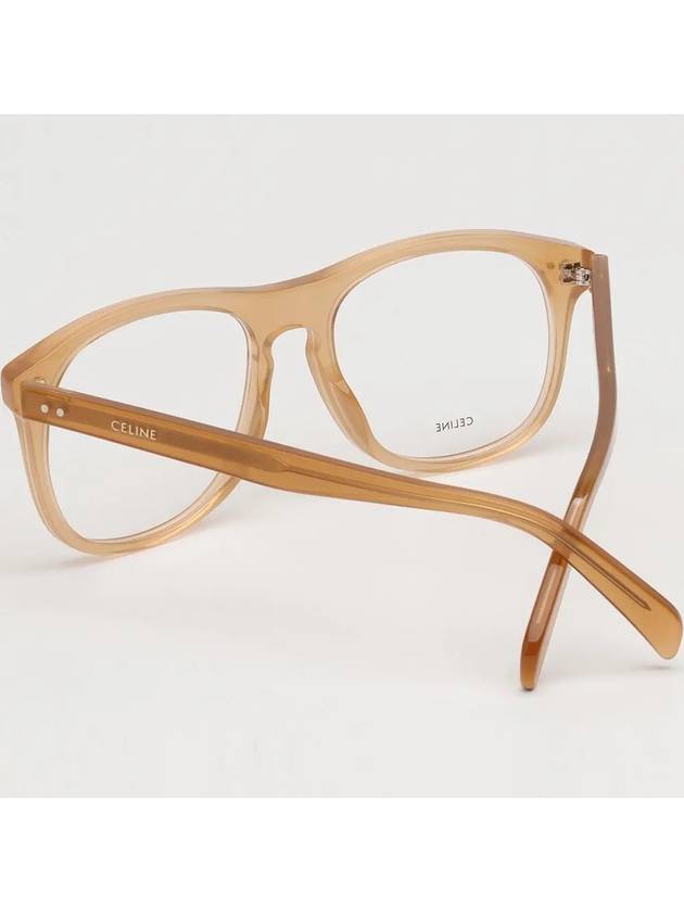 Glasses frame CL50130I 047 Transparent brown overfit square horn - CELINE - BALAAN 4